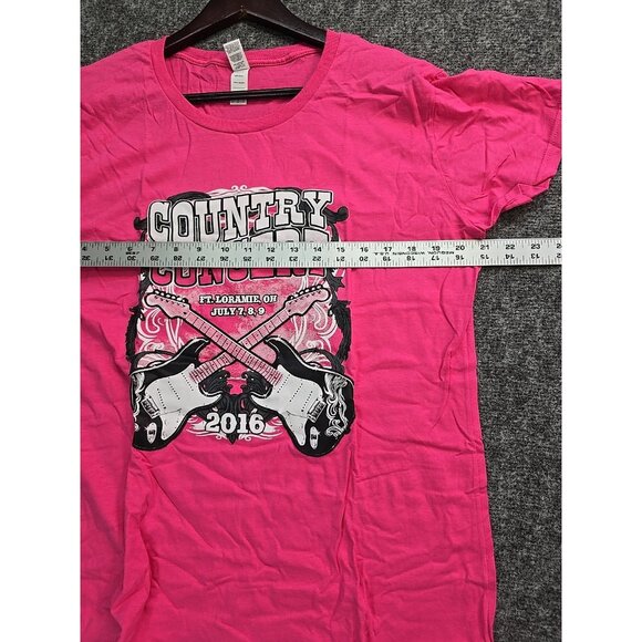 2016 Country Music Concert Tshirt  XL July Ft Laramie OH Pink - Picture 7 of 7